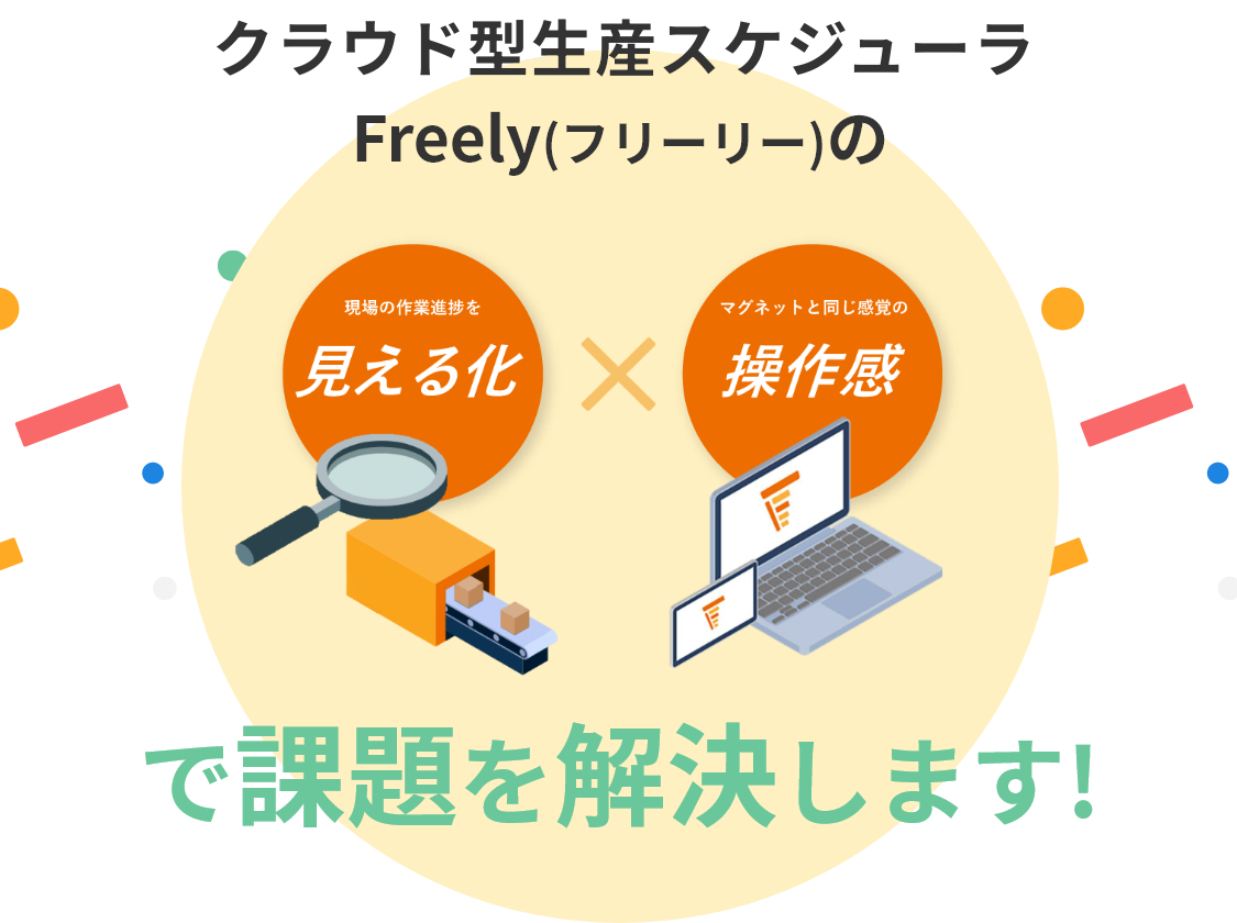 見える化×操作感で課題を解決します!