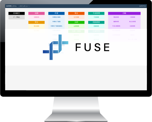 生産管理システムFUSE（フューズ）利用画面イメージ